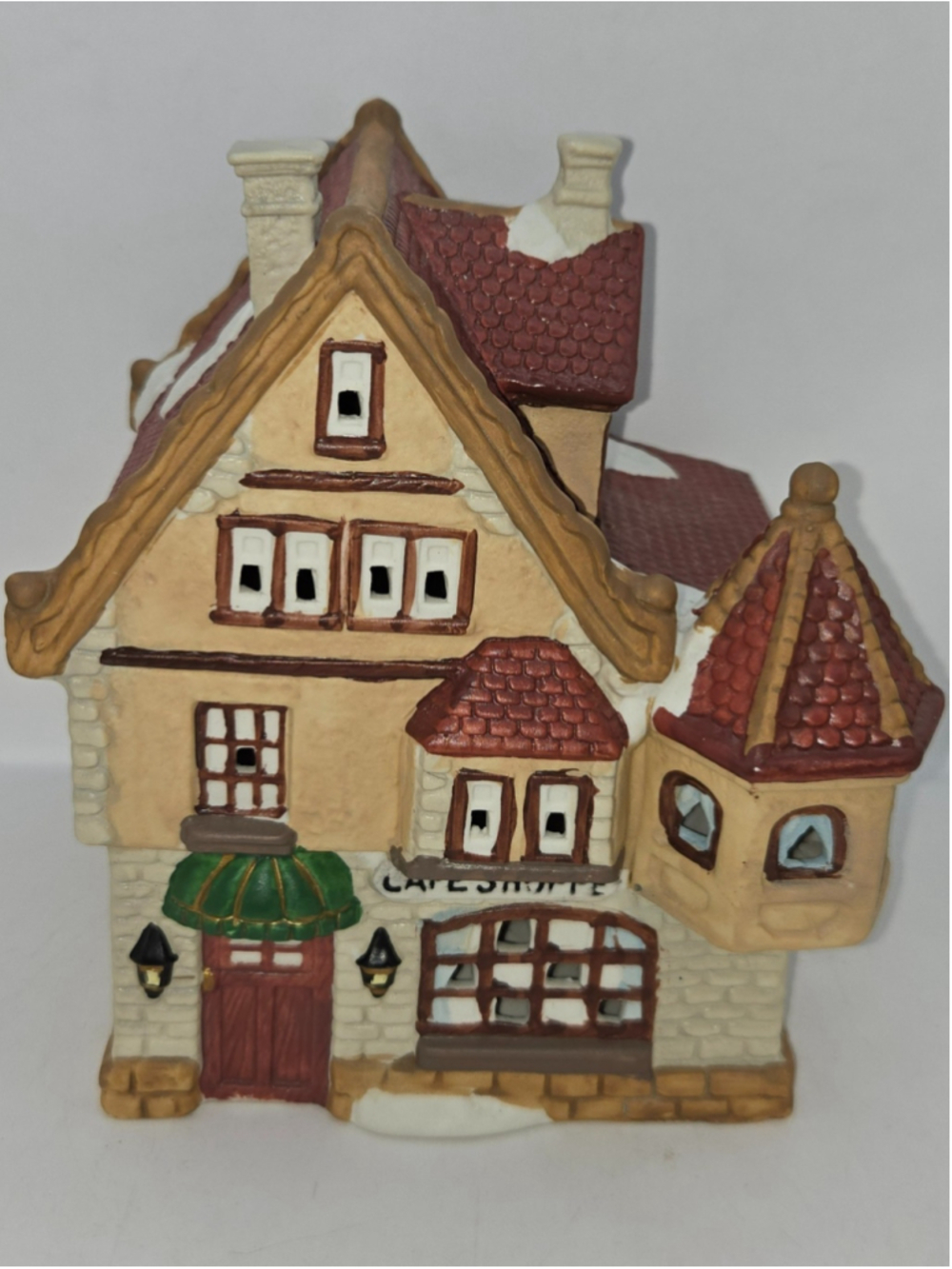 Vintage 1994 Dickens Keepsake Cafe Shoppe Porcelain Lighted House In Box Cords